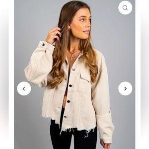 12th Tribe Distressed Corduroy Jacket - Oversized